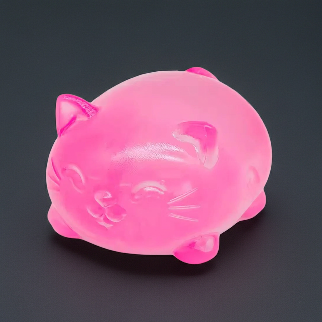 1Pc Mini Cute Cat Maltose Decompression Toy Non Stick Odorless Non-toxic Fun Toy Pressure Relief Tool For Adults and Students
