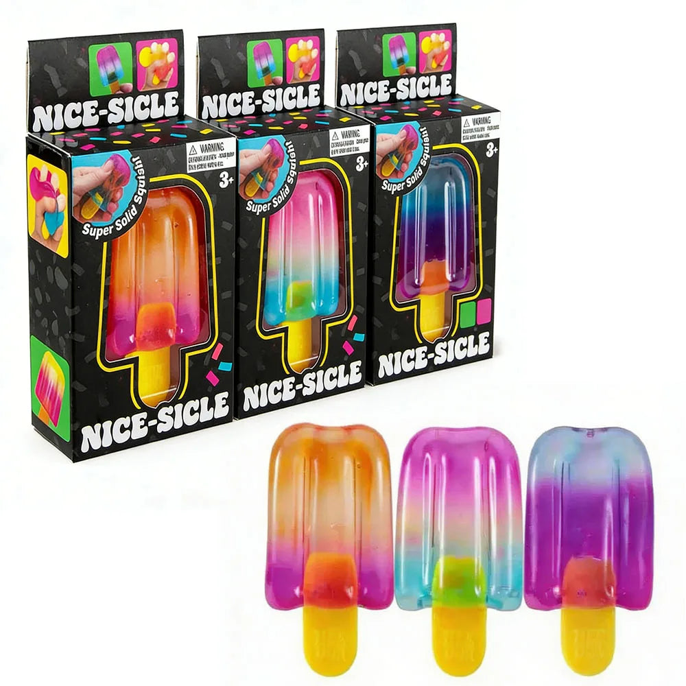 Nee-doh Nice Cream Cone Colorful Ice Cream Shaped Sensory Stress Reliever Fidget Tool for Anxiety & Focus for Adults & Kids