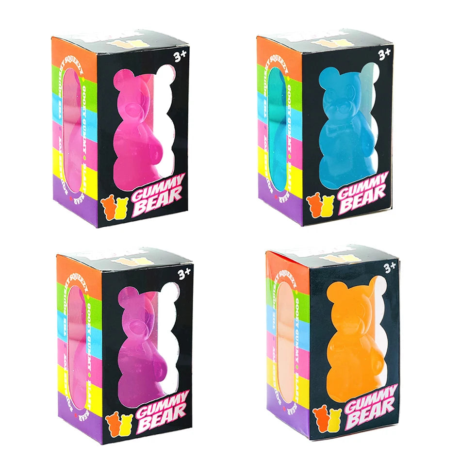 Nee doh Nice Cube,Cute Bear Maltose,Stress Resistant Toy That Relieve Anxiety,Relax And Grip Desktop Decorative With Box Gifts