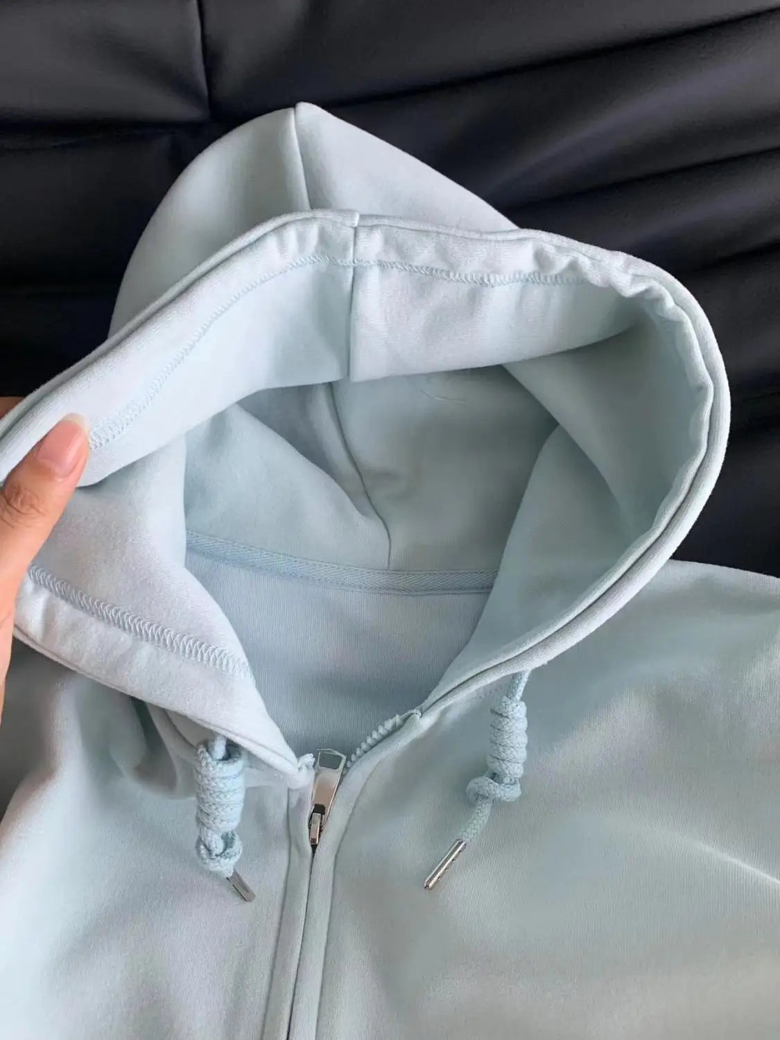 Hooded Zip Up Hoodies Womens Leisure Pink Aesthetic Thin O-Neck Front Back Gothic Letters Goth Breathable Thicken Sport Cozy