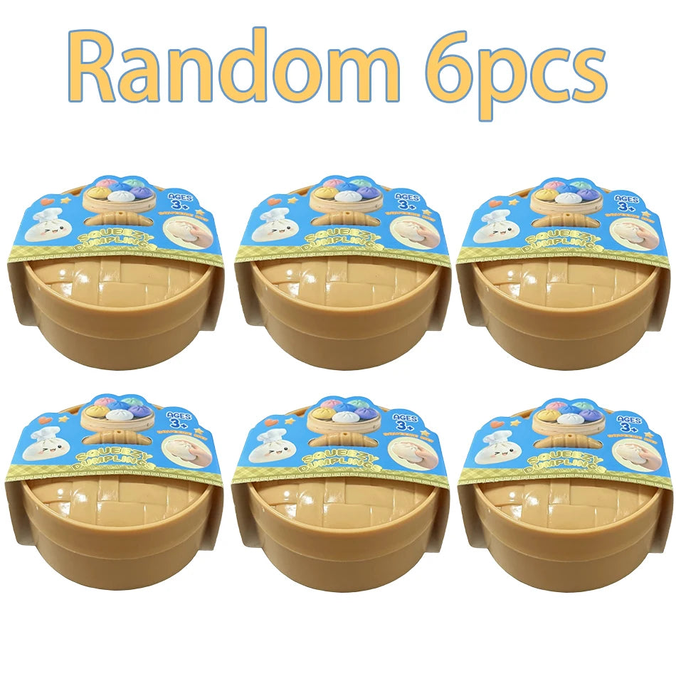 Simulated Soft Dumpling Squishy Stress Ball Funny Squeezing Decompression Ball Squeeze Fidget Gift Creative Birthday Gifts Favor