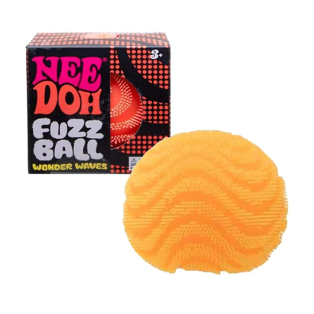 Nee Doh Fuzz Ball Wonder Waves Sensory Squeeze Toy Textured Stress Relief Fidget Ball for Adults Kids