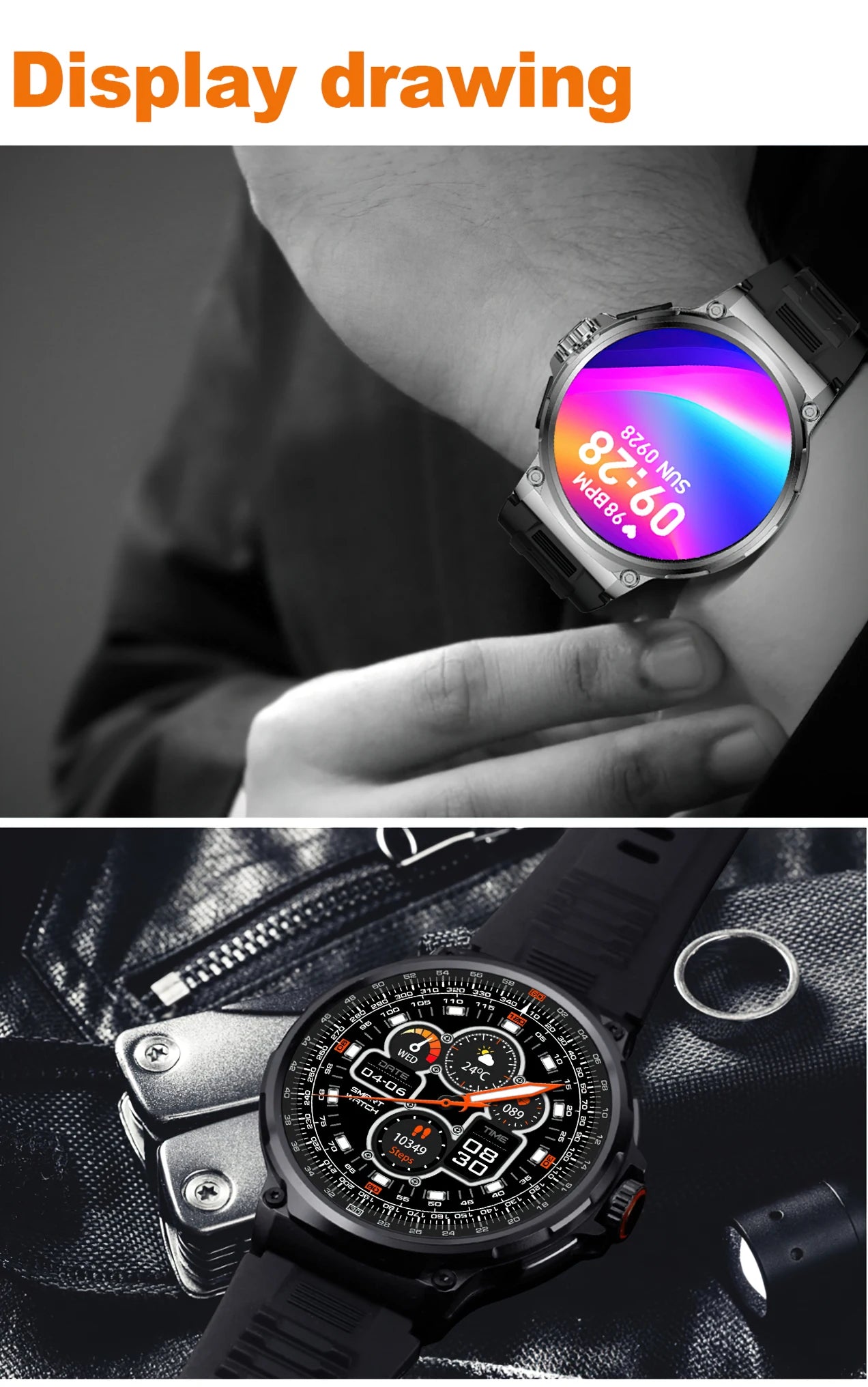 LIGE New 1.85-inch Ultra HD Smartwatch GPS Tracking HD Bluetooth call 710 Mah Large Battery 400+ Dial Smartwatch For IOS Android