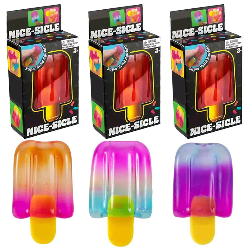 Nee doh Nice Cream Cone Colorful Ice Cream Shaped Sensory Stress Reliever Fidget Tool for Anxiety & Focus for Adults & Kids
