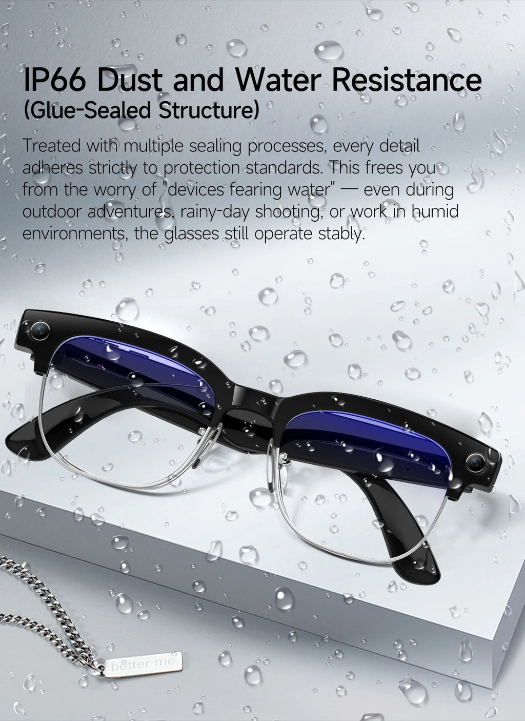 AI Smart Glasses AI Smart Translation AI Smart Question and Answer Interaction 800W HD Camera 290mAh Battery AI Smart Glasses