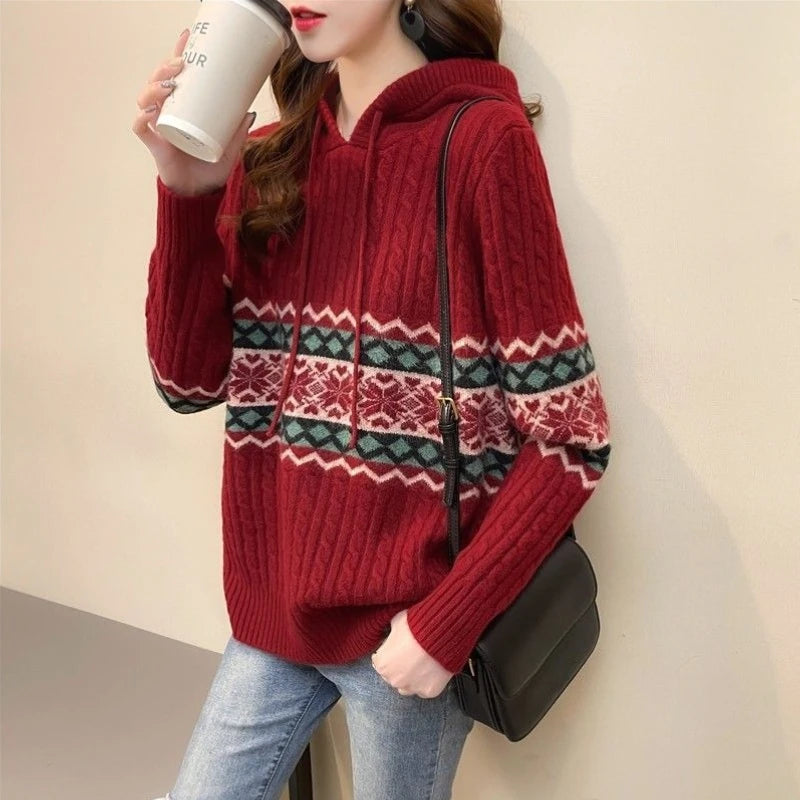 Hoodies Sweatshirt For Women Baggy Sweater Long Sleeve Korean Fashion High Quality Coat Emo Loose Ethnic Style Woman Hooded Tops