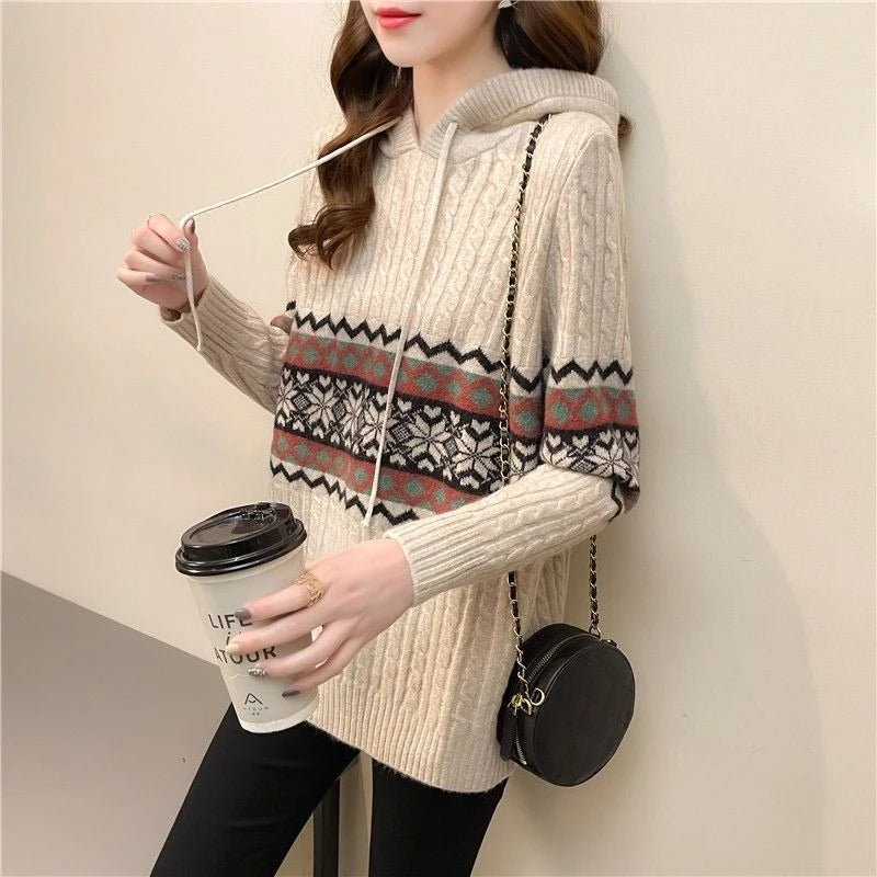 Hoodies Sweatshirt For Women Baggy Sweater Long Sleeve Korean Fashion High Quality Coat Emo Loose Ethnic Style Woman Hooded Tops
