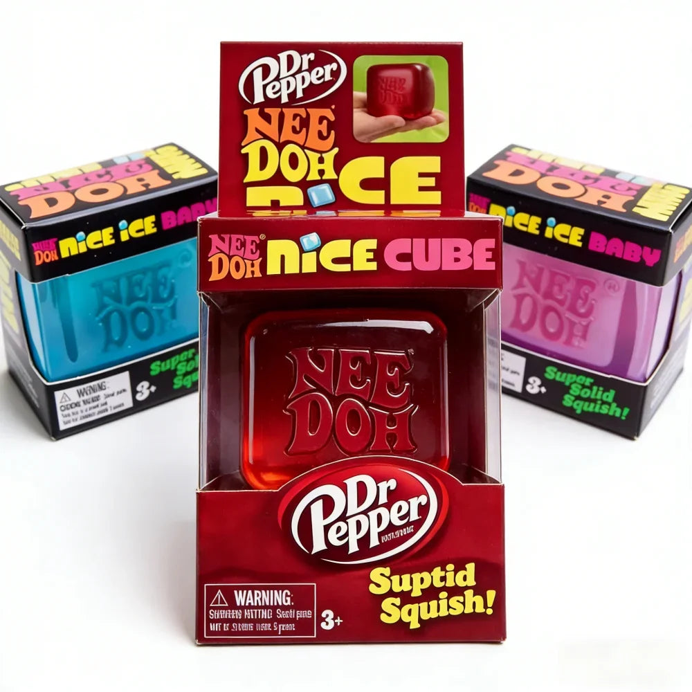 Nee Doh Nice Cube Sensory Soft Soothing Stress Toy Soft Squeeze Fidget Office Anxiety Relieving Toy