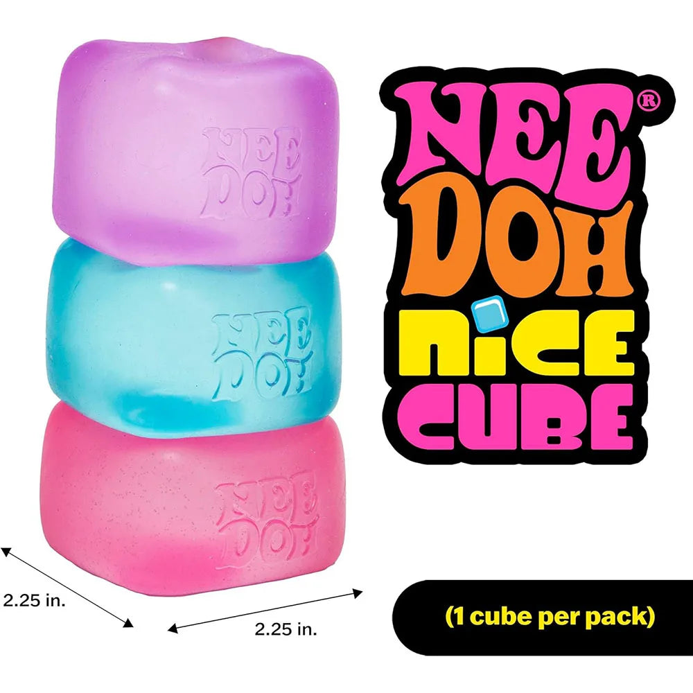 Nee doh Nice Cube, Juguetes Sensoriales Antiestrés, Cubo para Aliviar la Ansiedad