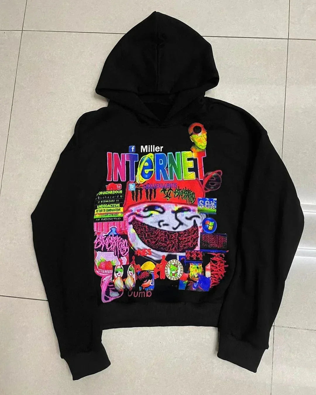 Harajuku Hoodies Women Goth Streetwear Tops Gothic Grunge Couples Sweatshirt Drolandmiller Oversized Hoodie Y2k Clothes
