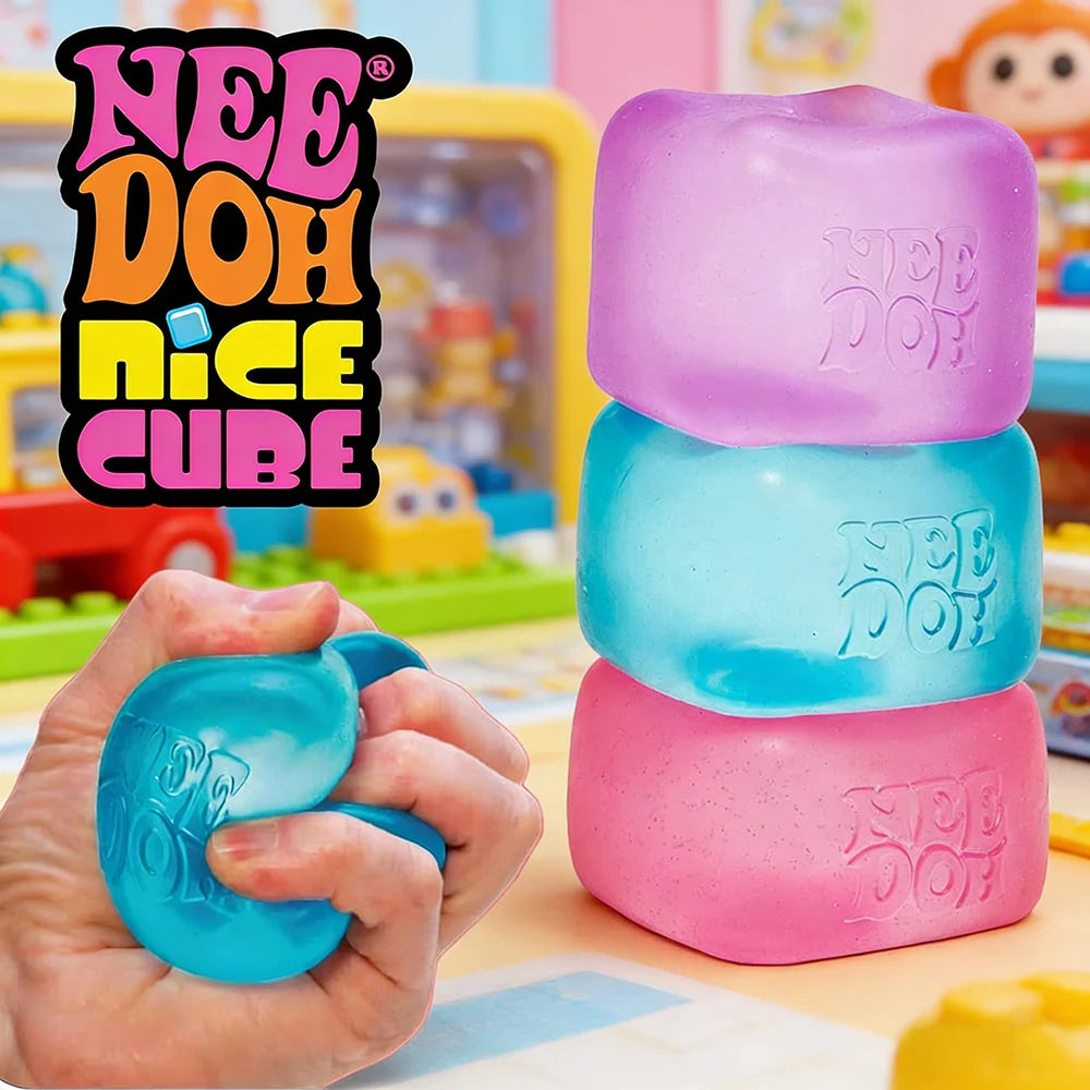 Nee  doh Nice Cube Sensory Fidget Cube Stress Relief Anxiety Sensory Tool for Focus ADHD & Calming Office Desk Gadget