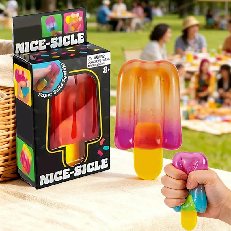 Nee doh Nice Cream Cone Colorful Ice Cream Shaped Sensory Stress Reliever Fidget Tool for Anxiety & Focus for Adults & Kids