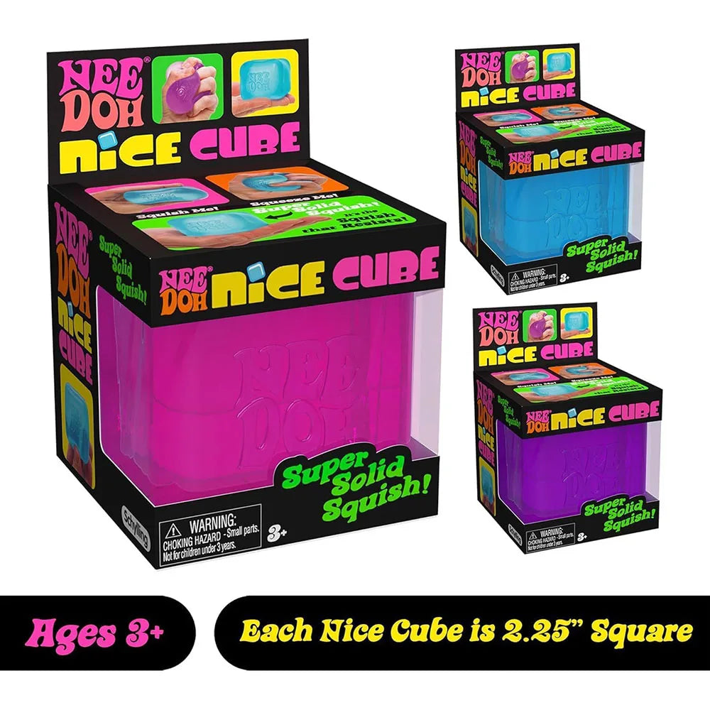 Nee  doh Nice Cube Sensory Fidget Cube Stress Relief Anxiety Sensory Tool for Focus ADHD & Calming Office Desk Gadget