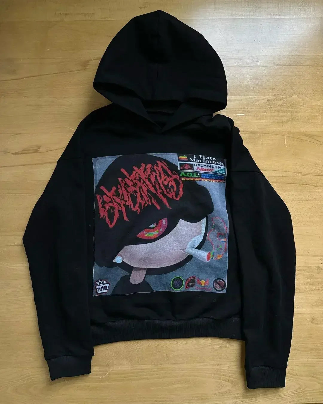 Harajuku Hoodies Women Goth Streetwear Tops Gothic Grunge Couples Sweatshirt Drolandmiller Oversized Hoodie Y2k Clothes
