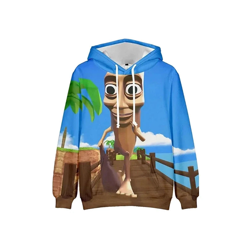 Tung Tung Tung Sahur Funny Baseball Bat Meme Hoodie Men's Fashion Humor Style Graphic Sweatshirts Harajuku Fashion Kids Hoodies