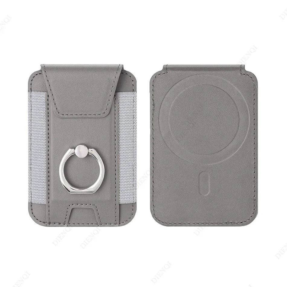 Magnet Wallet & Card Holder Pu Leather Magnetic Ring Stand Cardholder Men Women Cell Phone Case for Iphone 12 13 14 15 16 Pro