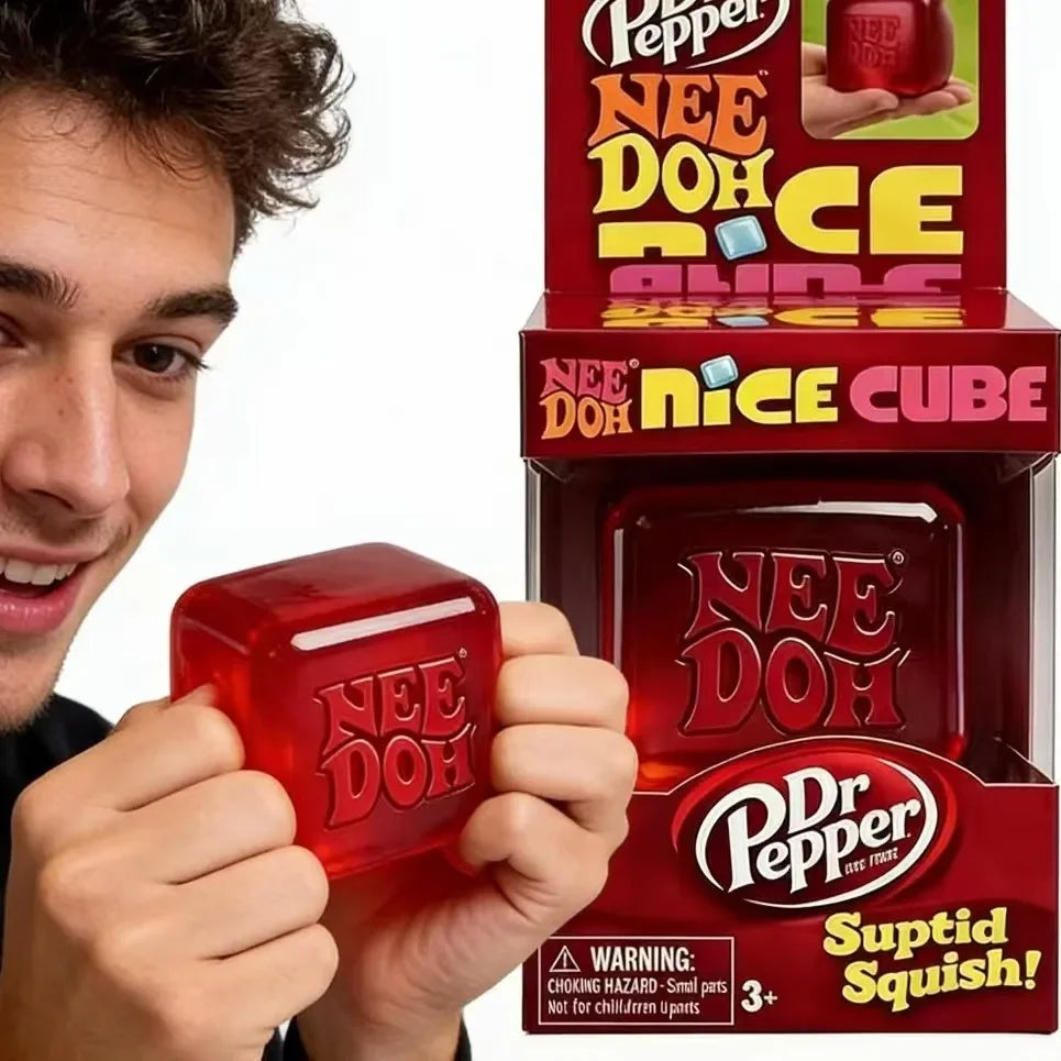 Nee Doh Nice Cube Sensory Soft Soothing Stress Toy Soft Squeeze Fidget Office Anxiety Relieving Toy