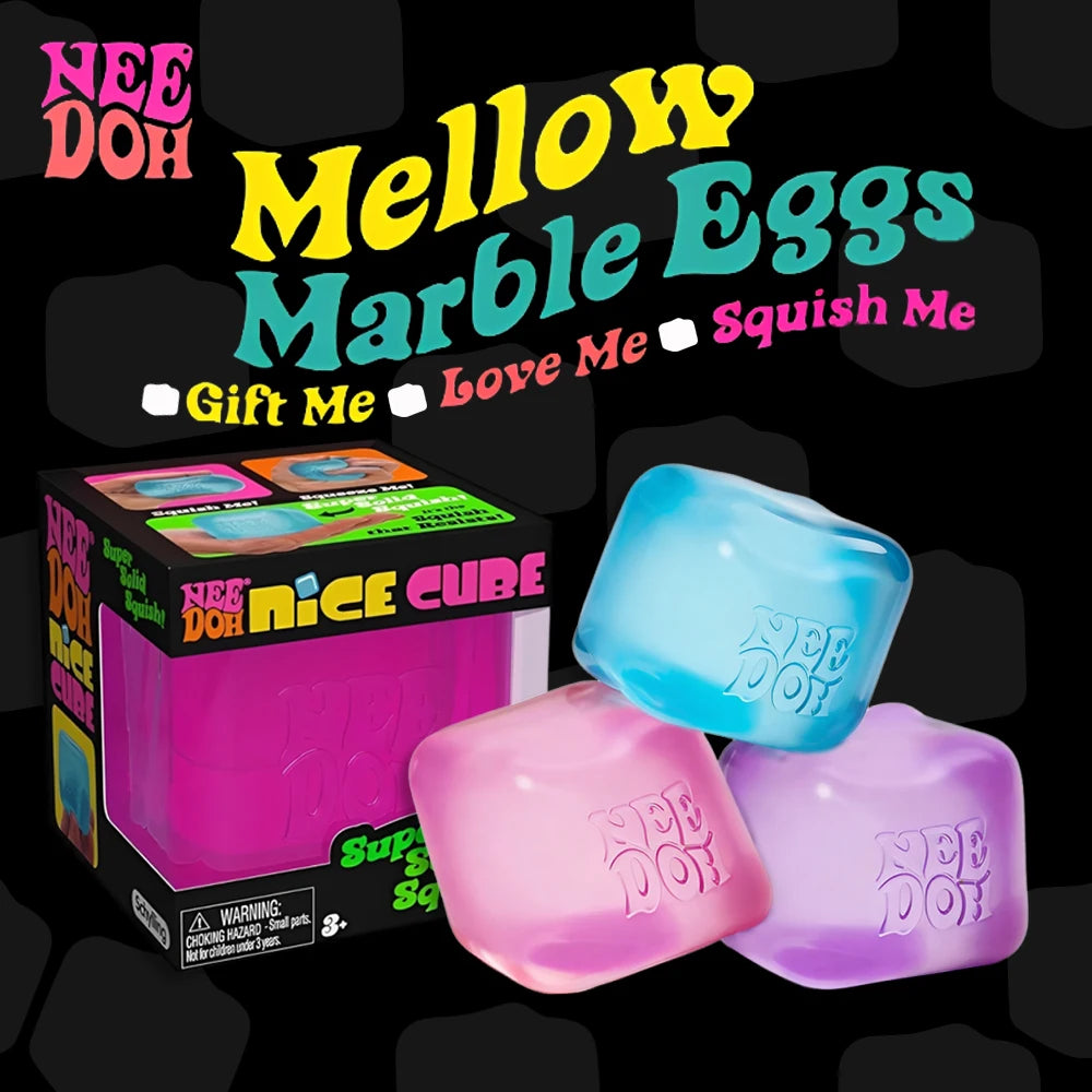 Nee  doh Nice Cube Sensory Fidget Cube Stress Relief Anxiety Sensory Tool for Focus ADHD & Calming Office Desk Gadget