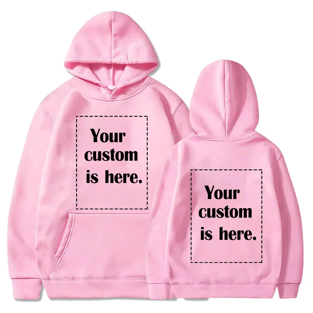 2024 New Custom Hoodie Diy Text Couple Friends Family Design Image Print Clothing Sports Autumn Leisure Harajuku Hoodies
