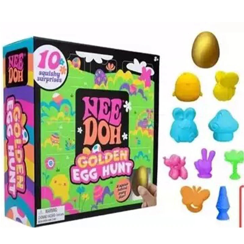 Nee-doh Golden Egg Treasure Hunt Blind Box Needoh  Fidget Toys Anti-stress Sensory Squeeze surprises Toy gifts For Kids Adults