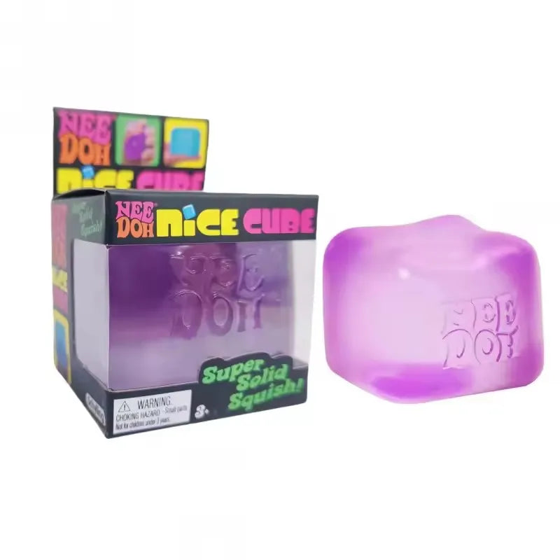Nee Doh  Trending Jellyfish & Cube Squish Toy, Soft Jelly Squeeze Stress Relief Fidget Toy, Sensory NeeDoh for Kids & Adults