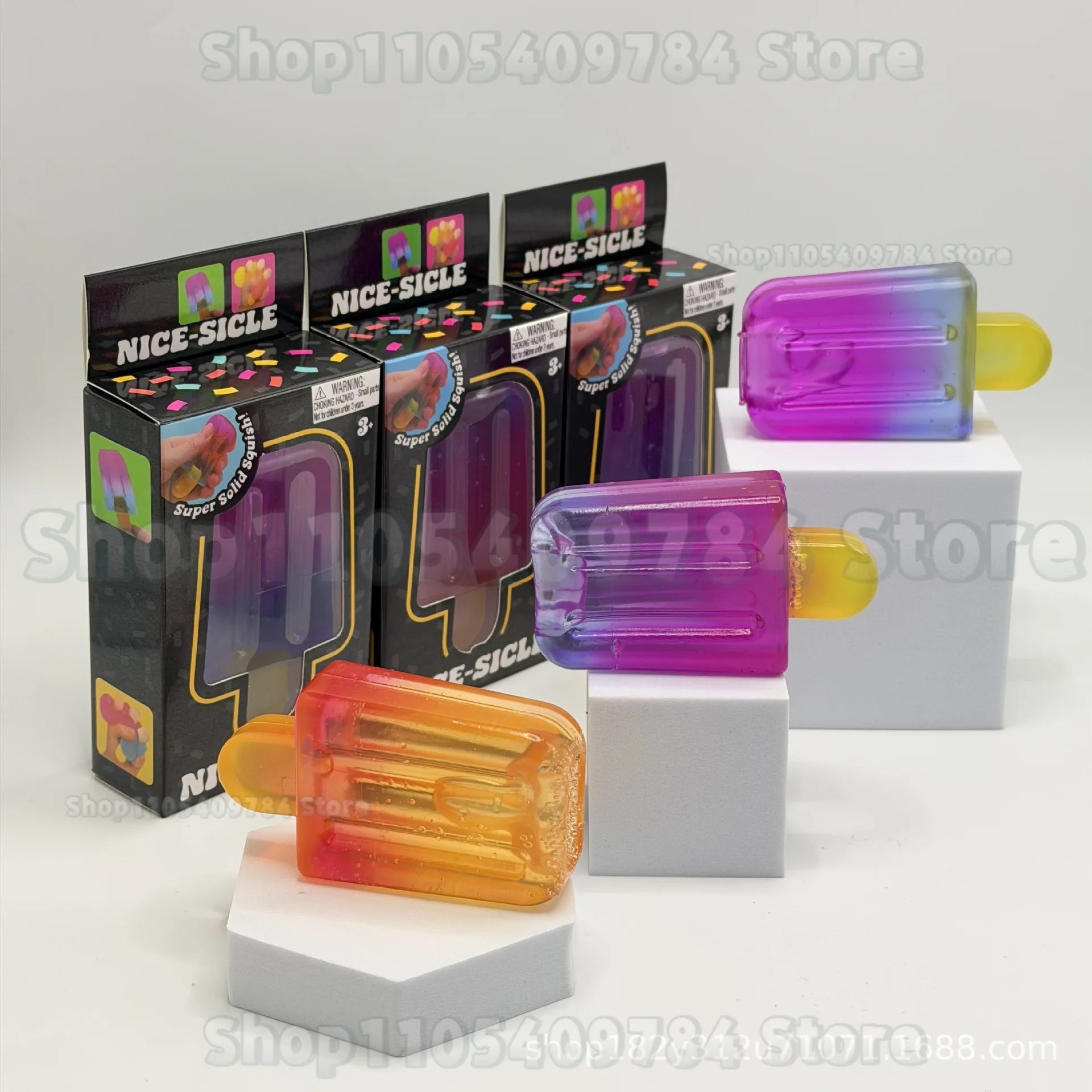 Nee-doh Nice Cream Cone Colorful Ice Cream Shaped Sensory Stress Reliever Fidget Tool for Anxiety & Focus for Adults & Kids