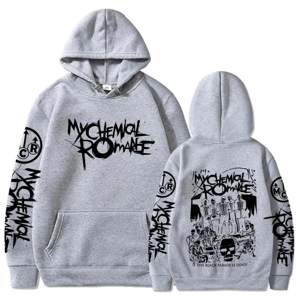 My Chemical Romance Rock Band Hoodies Black Parade Punk Emo Hooded Sweatshirt Men Women Fashion Vintage Gothic Hip Hop Pullovers