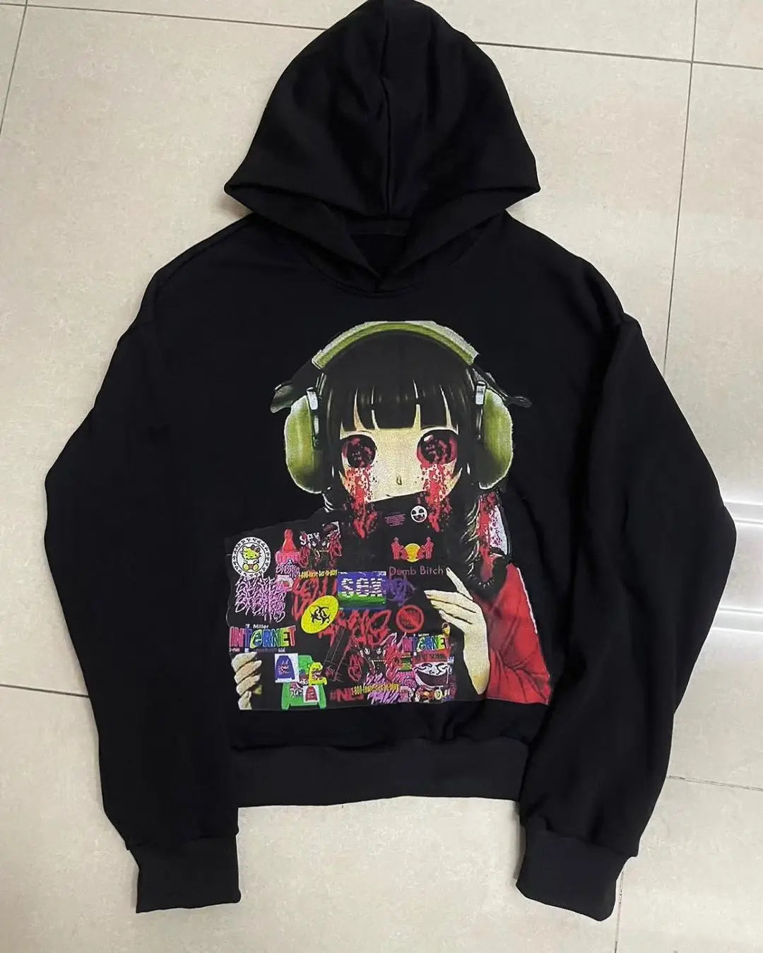 Harajuku Hoodies Women Goth Streetwear Tops Gothic Grunge Couples Sweatshirt Drolandmiller Oversized Hoodie Y2k Clothes