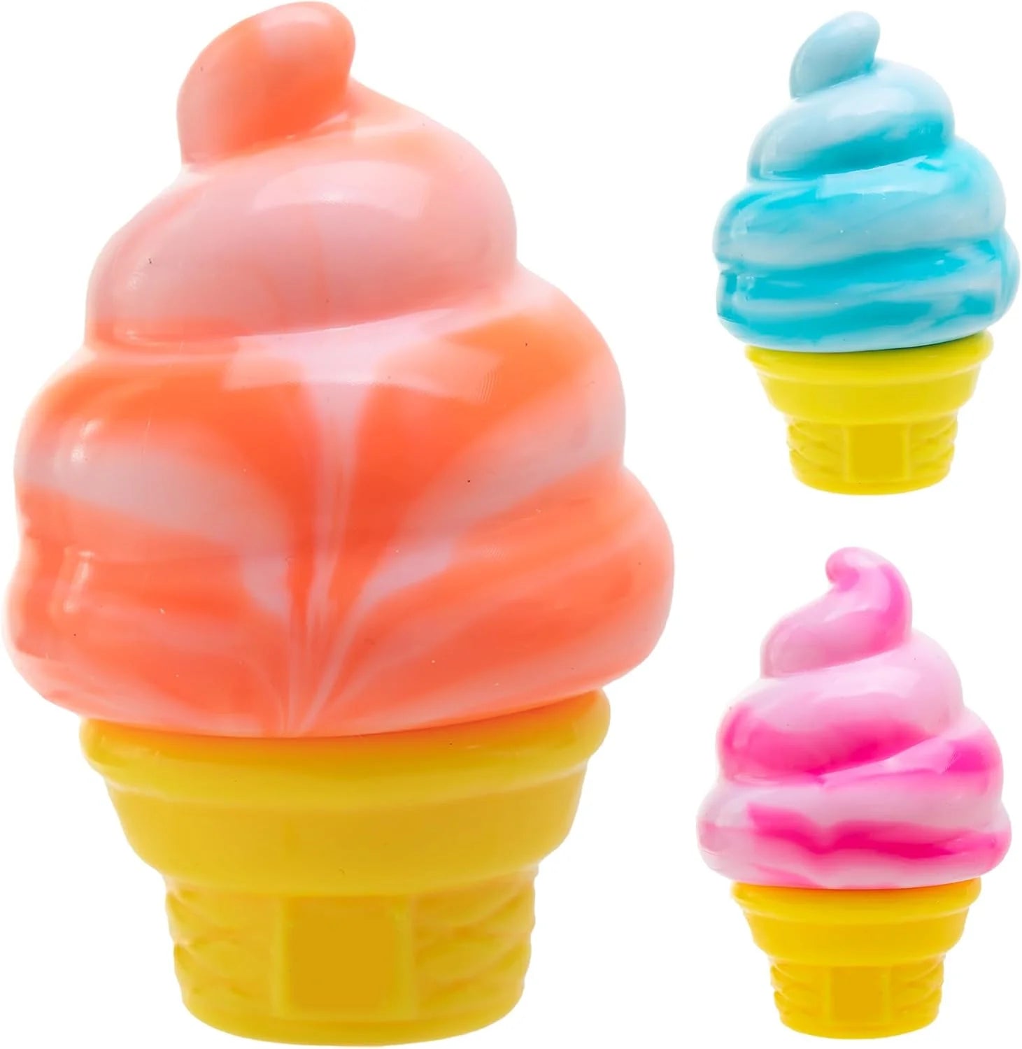 Nee-doh Nice Cream Cone Colorful Ice Cream Shaped Sensory Stress Reliever Fidget Tool for Anxiety & Focus for Adults & Kids