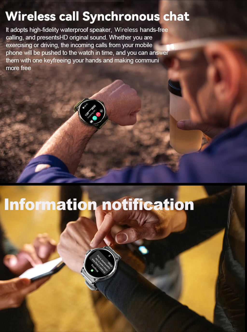 LIGE New 1.85-inch Ultra HD Smartwatch GPS Tracking HD Bluetooth call 710 Mah Large Battery 400+ Dial Smartwatch For IOS Android