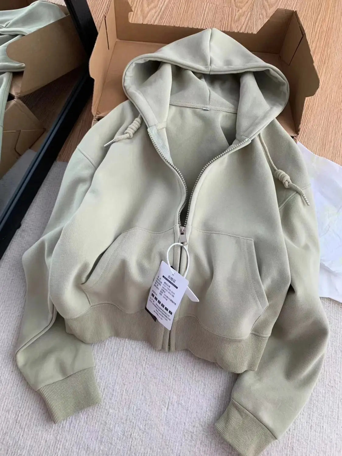 Hooded Zip Up Hoodies Womens Leisure Pink Aesthetic Thin O-Neck Front Back Gothic Letters Goth Breathable Thicken Sport Cozy