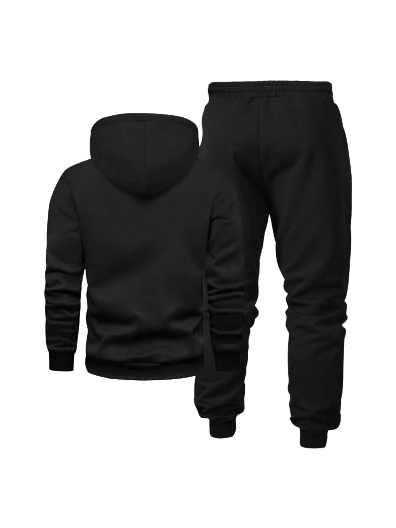 Hoodie sweatshirt men's autumn and winter sportswear and casual set trendy American high street versatile printed coat