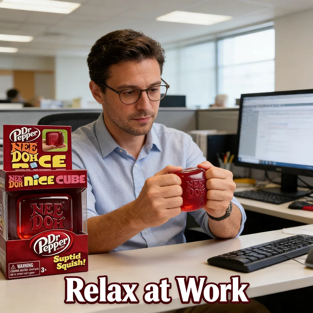 Nee Doh Nice Cube Sensory Soft Soothing Stress Toy Soft Squeeze Fidget Office Anxiety Relieving Toy
