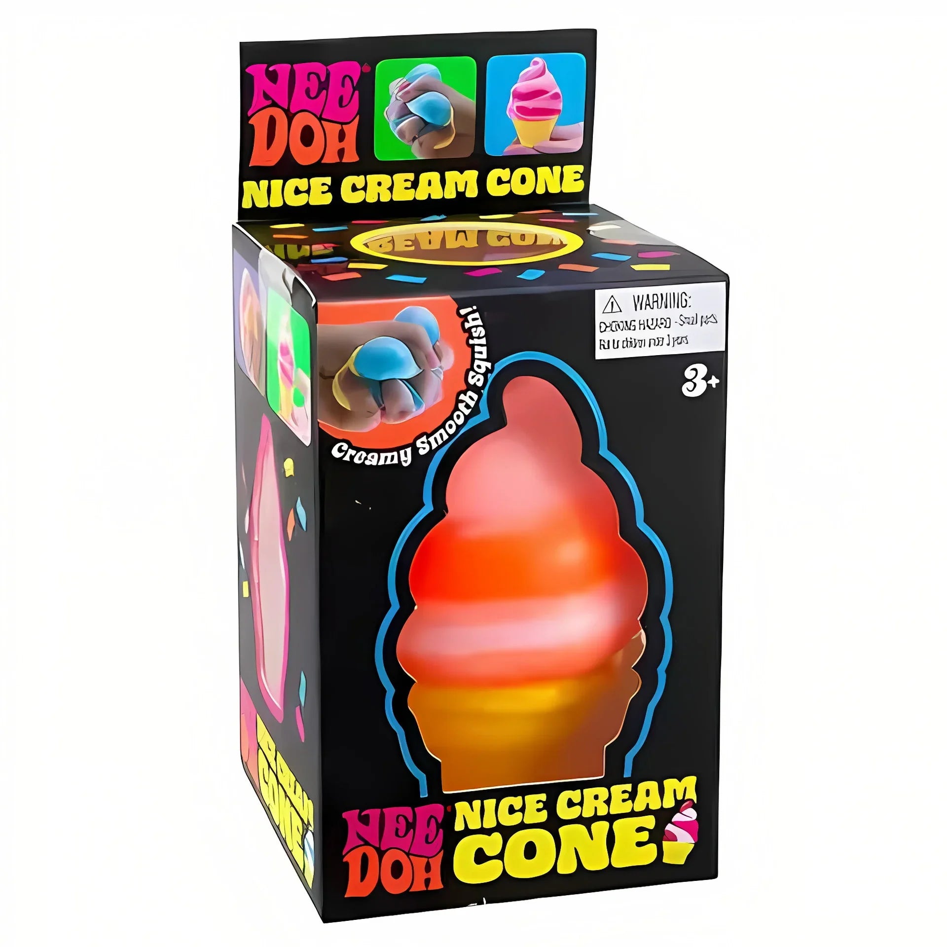 Nee-doh Nice Cream Cone Colorful Ice Cream Shaped Sensory Stress Reliever Fidget Tool for Anxiety & Focus for Adults & Kids