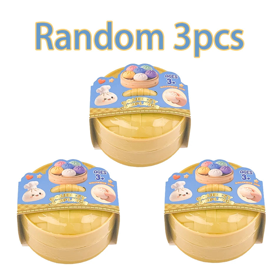 High-quality Soft Dumpling Squishy: Transparent Colorful Squeeze Toy, ASMR Stress Relief Ball, Sensory Fidget Toy For People
