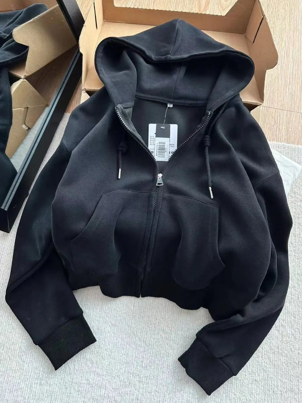 Hooded Zip Up Hoodies Womens Leisure Pink Aesthetic Thin O-Neck Front Back Gothic Letters Goth Breathable Thicken Sport Cozy