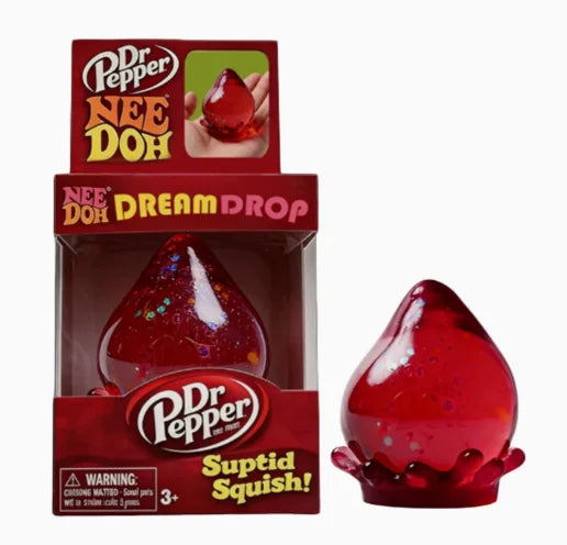 Nee Doh Nice Cube Super Squeeze Fidget Toy, Translucent Red Stress Relief Squishy Cube, BPA-Free Toy for Kids Adults