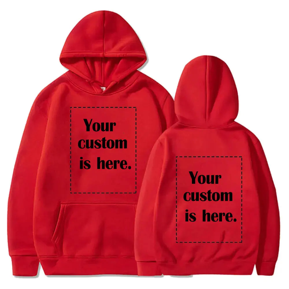 2024 New Custom Hoodie Diy Text Couple Friends Family Design Image Print Clothing Sports Autumn Leisure Harajuku Hoodies