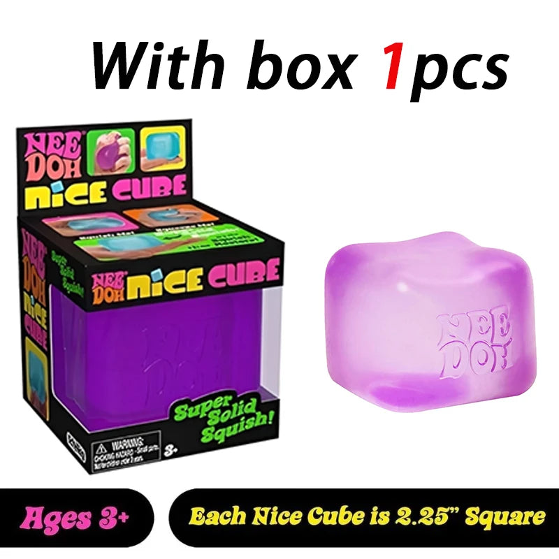 Nee doh Nice Cube, Juguetes Sensoriales Antiestrés, Cubo para Aliviar la Ansiedad
