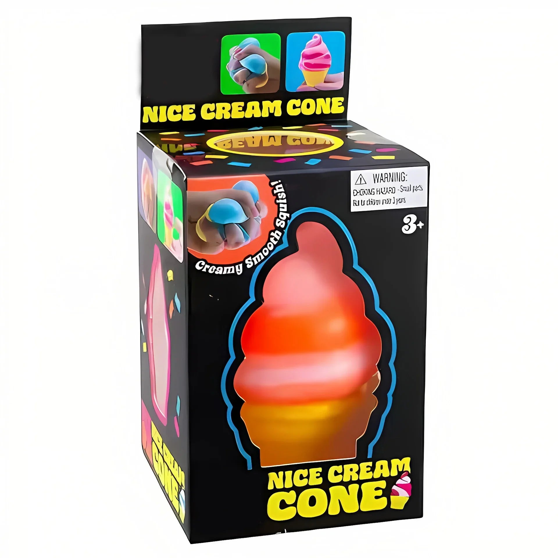 Nee-doh Nice Cream Cone Colorful Ice Cream Shaped Sensory Stress Reliever Fidget Tool for Anxiety & Focus for Adults & Kids