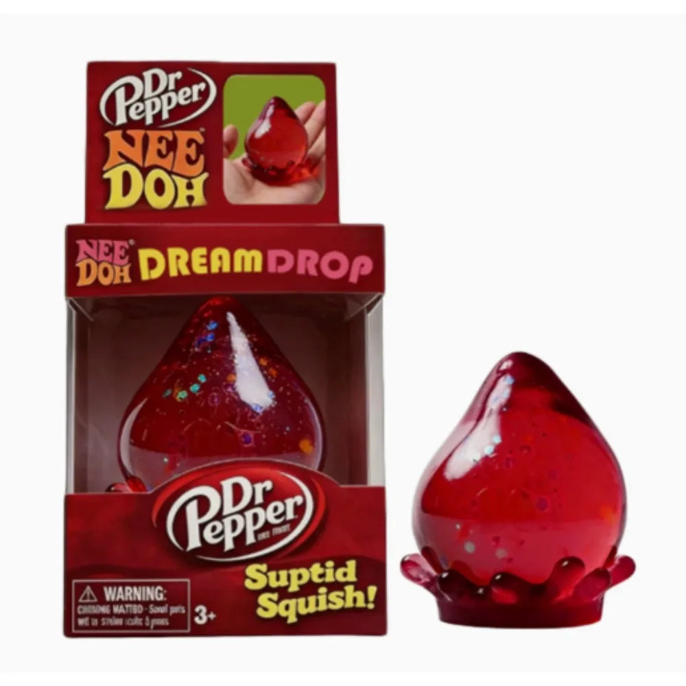 Nee Doh Nice Cube Super Squeeze Fidget Toy, Translucent Red Stress Relief Squishy Cube, BPA-Free Toy for Kids Adults