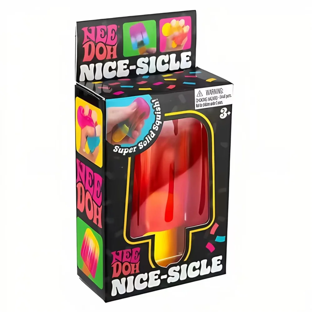 Nee-doh Nice Cream Cone Colorful Ice Cream Shaped Sensory Stress Reliever Fidget Tool for Anxiety & Focus for Adults & Kids