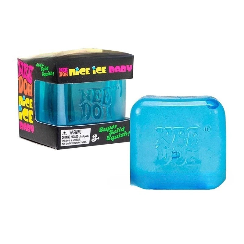 Nee Doh Nice Cube Sensory Stress Reliever Fidget Toy, Anxiety Relief & Focus Desk Toy, Squeeze Sensory Cube for Adults & Kids
