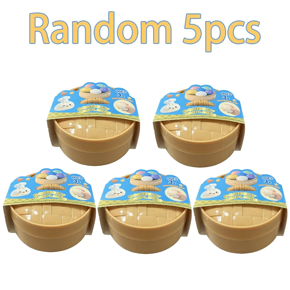 Simulated Soft Dumpling Squishy Stress Ball Funny Squeezing Decompression Ball Squeeze Fidget Gift Creative Birthday Gifts Favor
