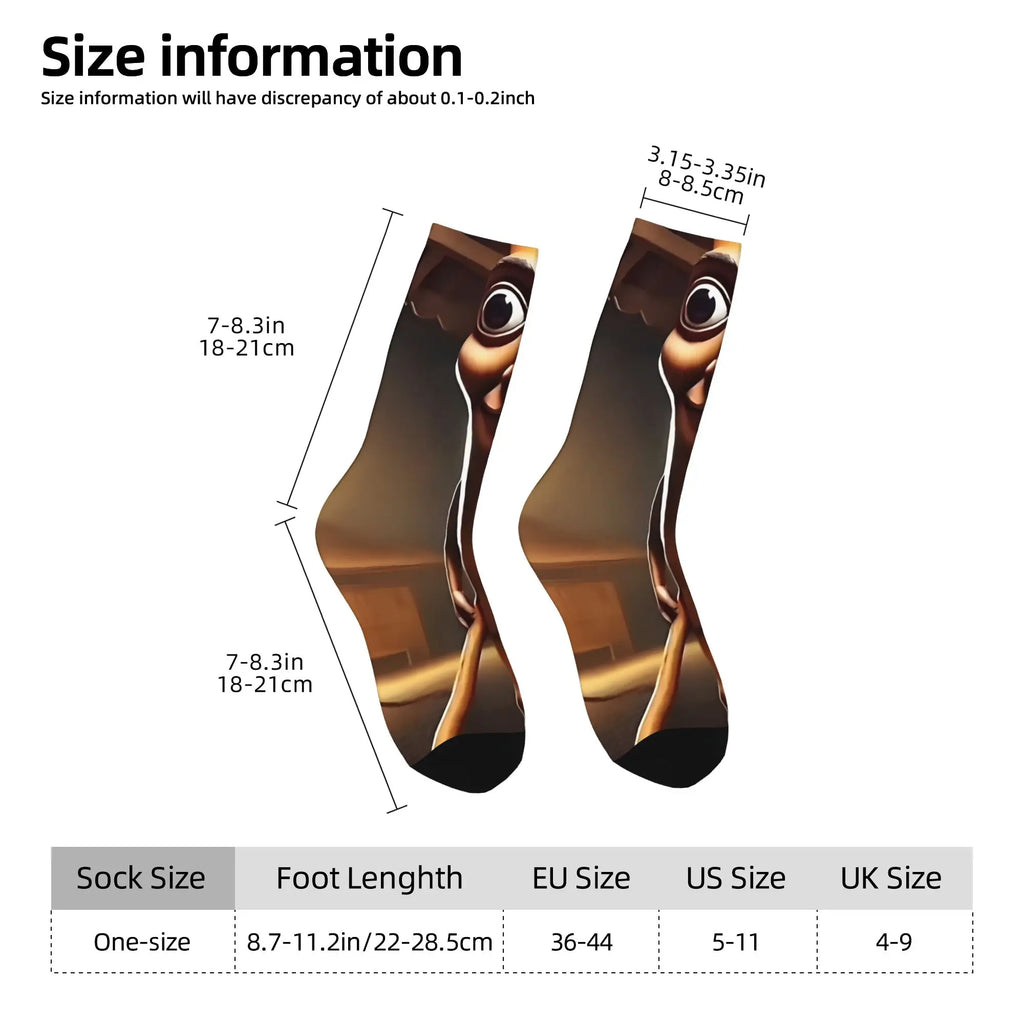 Funny Sock  Tung Tung Tung Sahur 1 Harajuku Seamless Pattern Printed Men Crew Socks Novelty Men's Socks