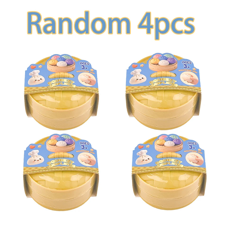 High-quality Colorful Dumpling Squishes Stress Balls Fidget Sensory Toys Antistress Reusable Rebound Squeeze Reliever Toy