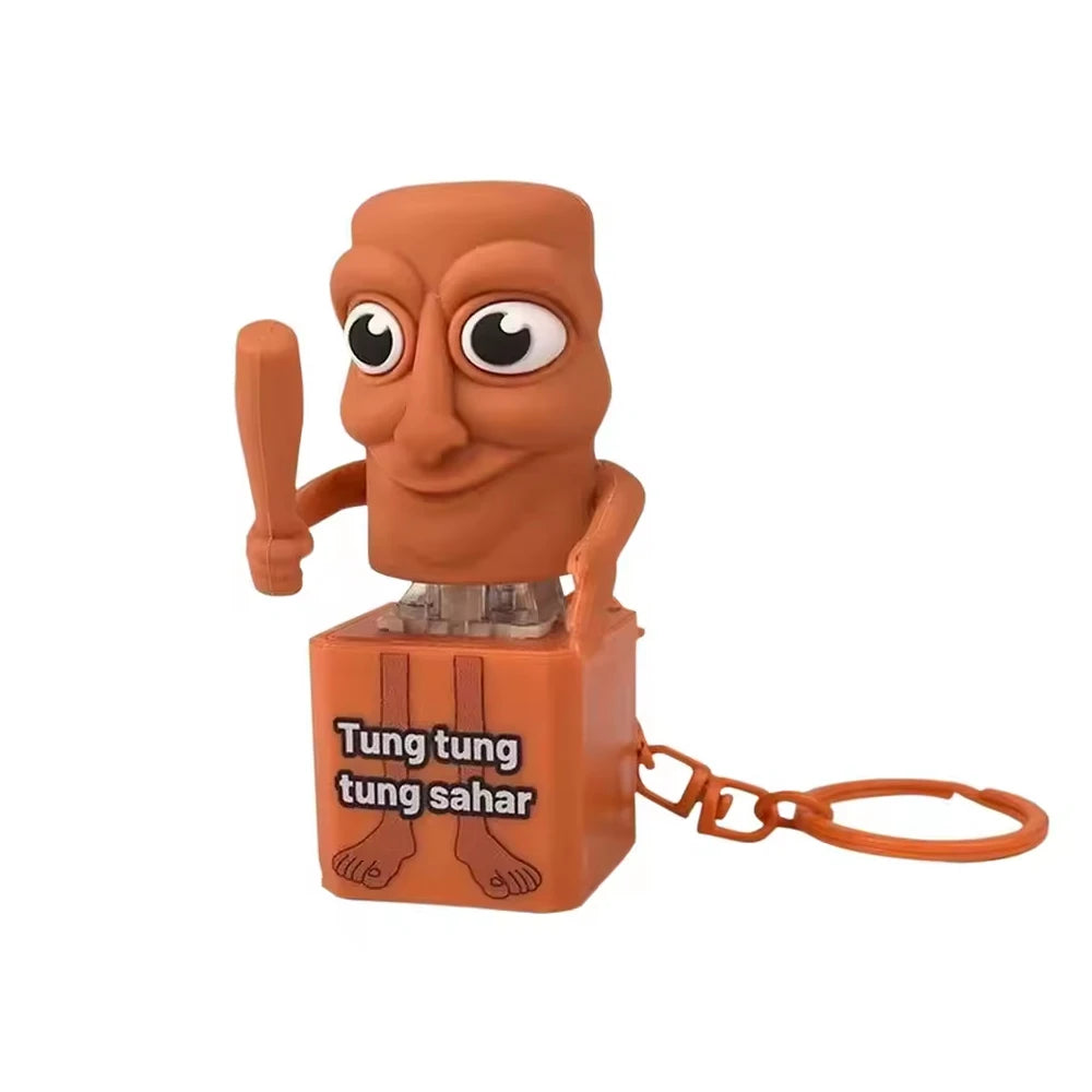 Tung Tung Tung Sahur Fidget Toys Italian Brainrot Animals Keychains Buttons with Sound and Light Stress Relief Toy Pendant