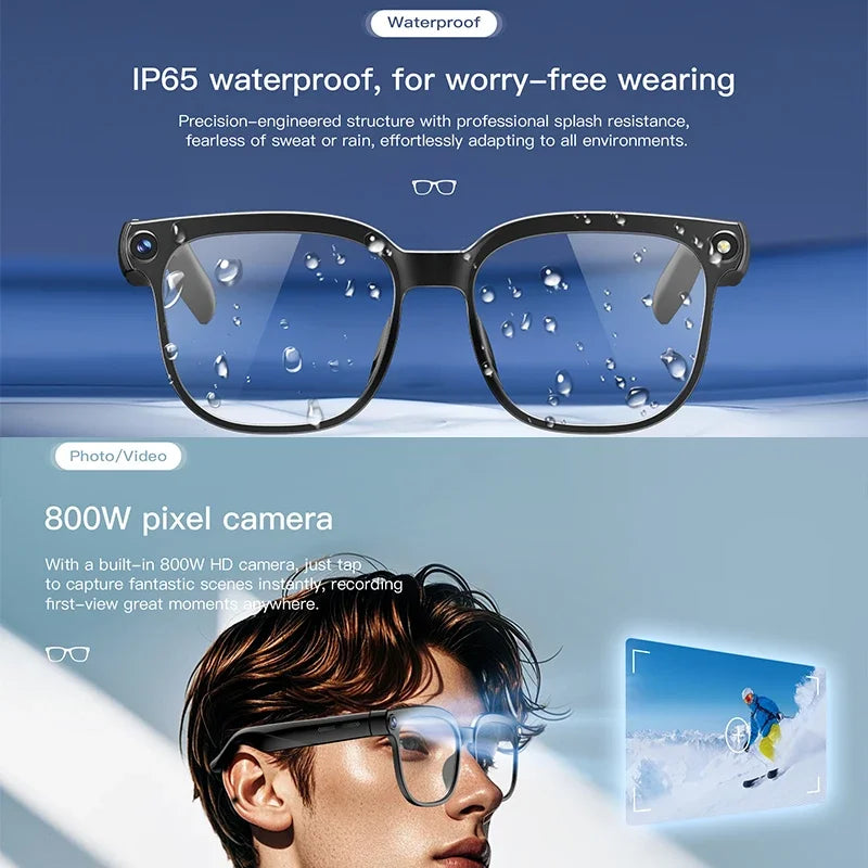 AI Smart Glasses 2026 New Men 800W Camera Color-Changing Translation Glasses Waterproof Call Photo Video Recording Sunglasses