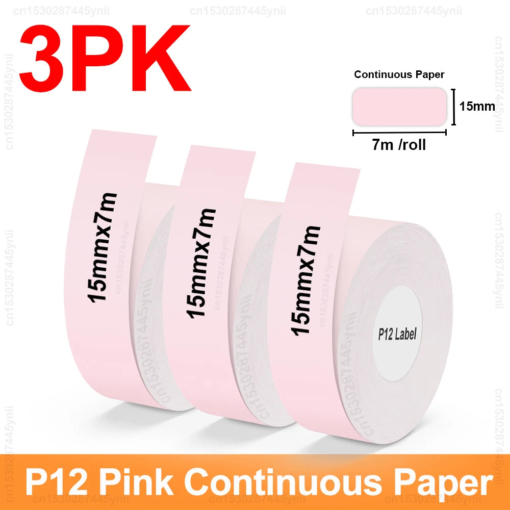 P12 Thermal Label Printer Similar as D11 D110 D101 Marklife P12 Mini Label Maker Handheld Label Machine with Adhesive Label Tape