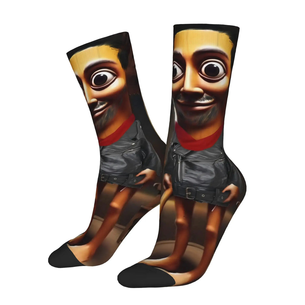 Funny Sock  Tung Tung Tung Sahur 1 Harajuku Seamless Pattern Printed Men Crew Socks Novelty Men's Socks